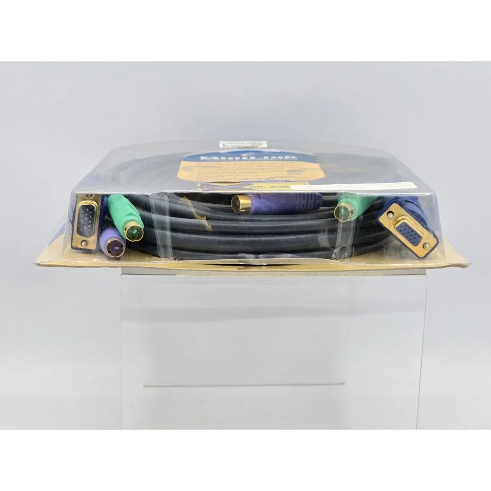 Premium KVM Cable 10FT Video VGA PS2 Male to Female - NOS‎ - USA Ship